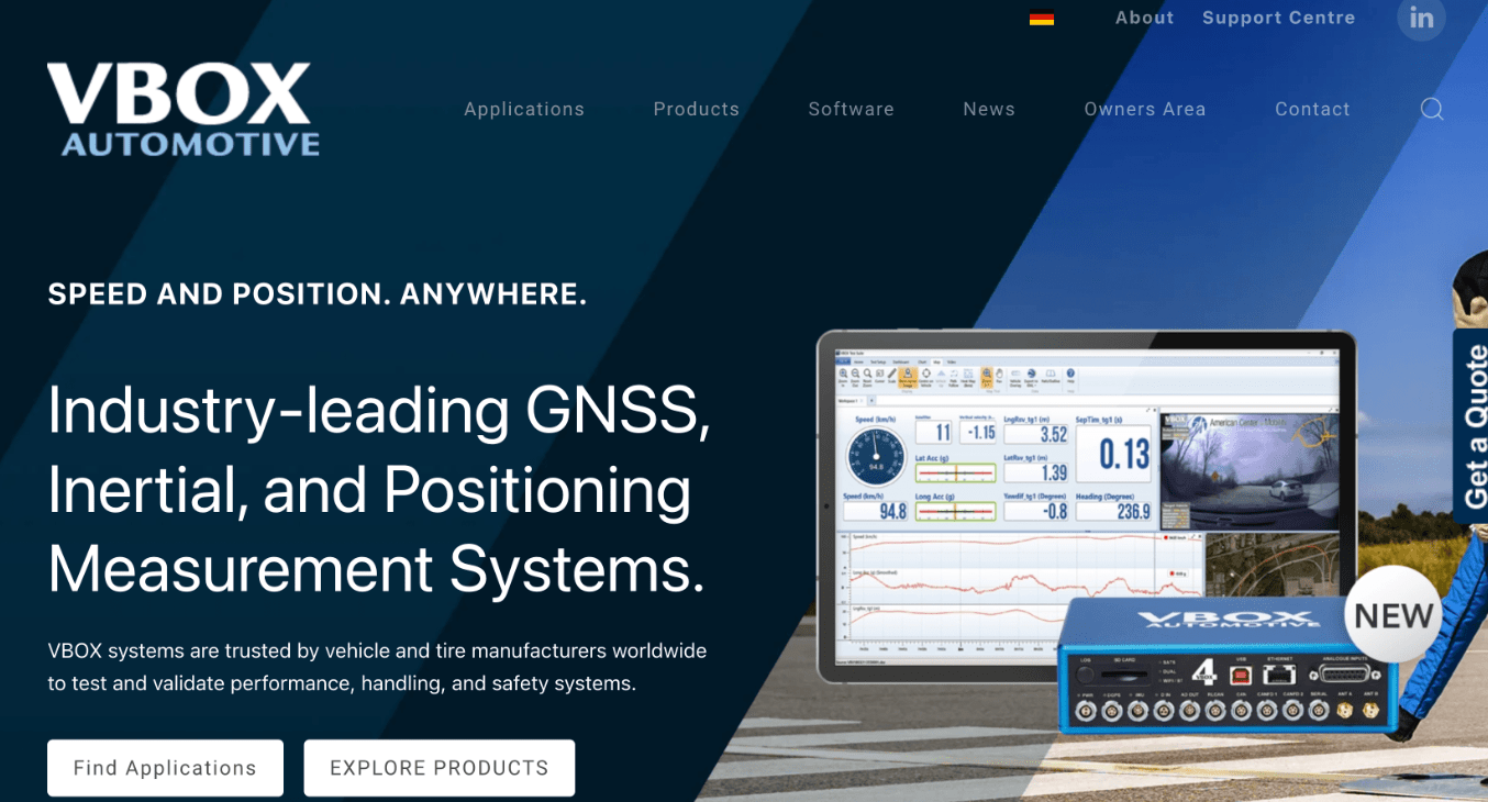 VBOX Racelogic Website
